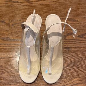 Aldo Cream and Clear Women's Heels